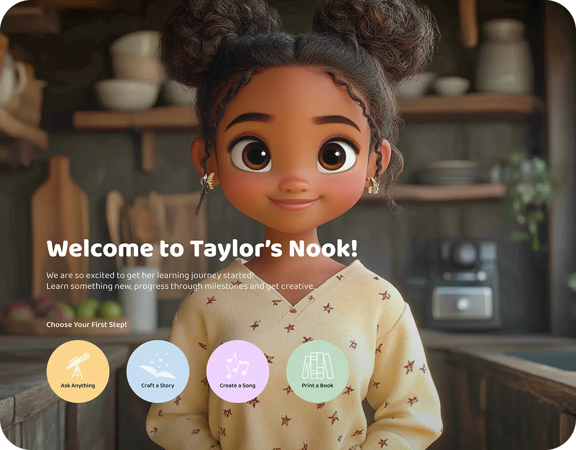 Nookly tools preview showing personalized learning interface